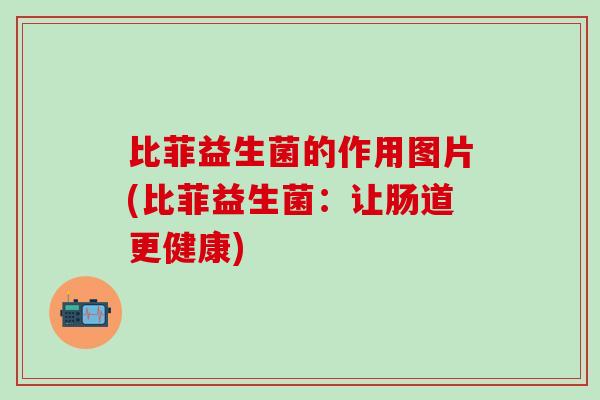 比菲益生菌的作用图片(比菲益生菌：让肠道更健康)