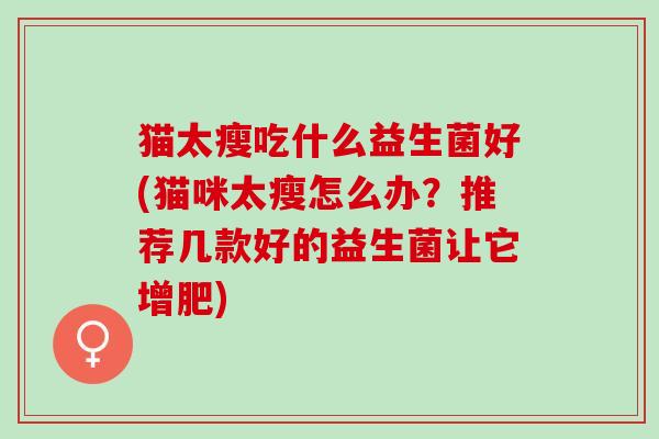 猫太瘦吃什么益生菌好(猫咪太瘦怎么办？推荐几款好的益生菌让它增肥)
