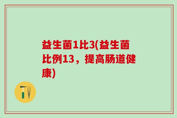 益生菌1比3(益生菌比例13，提高肠道健康)