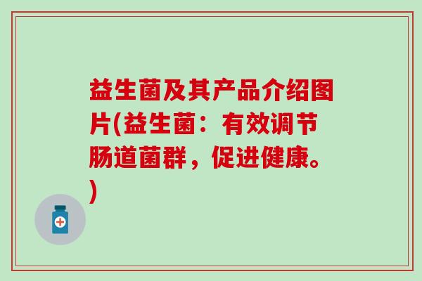 益生菌及其产品介绍图片(益生菌：有效调节肠道菌群，促进健康。)