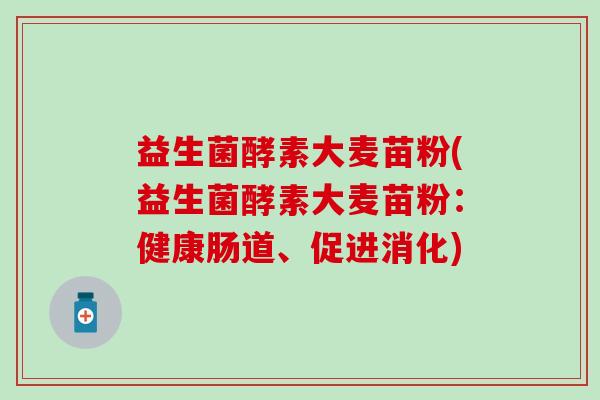 益生菌酵素大麦苗粉(益生菌酵素大麦苗粉:健康肠道、促进消化) 益生菌酵素大麦苗粉(益生菌酵素大麦苗粉:健康肠道、促进消化)