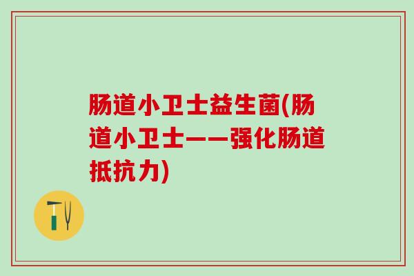 肠道小卫士益生菌(肠道小卫士——强化肠道)