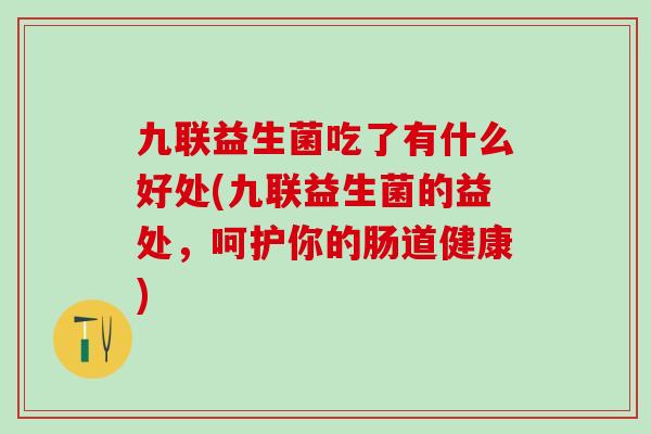 九联益生菌吃了有什么好处(九联益生菌的益处，呵护你的肠道健康)