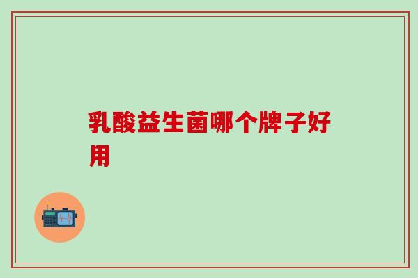 乳酸益生菌哪个牌子好用