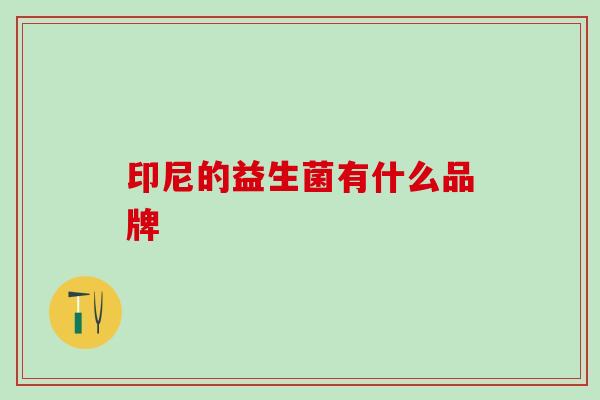 印尼的益生菌有什么品牌