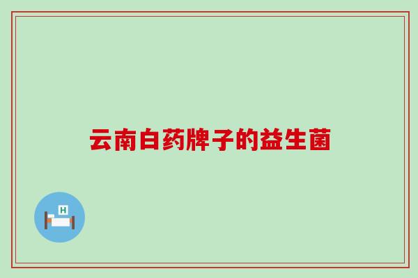 云南白药牌子的益生菌