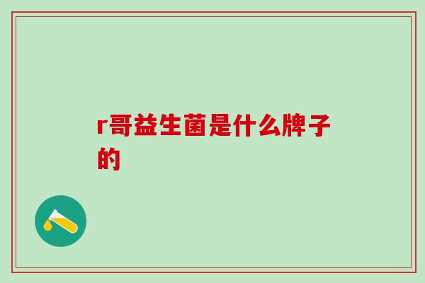 r哥益生菌是什么牌子的