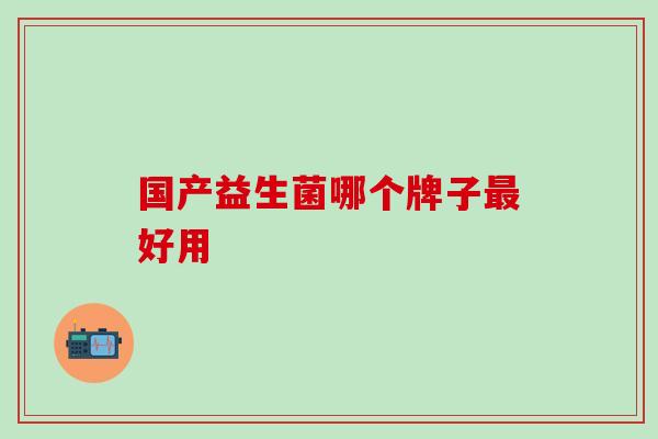 国产益生菌哪个牌子好用