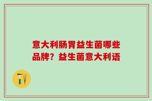意大利肠胃益生菌哪些品牌？益生菌意大利语