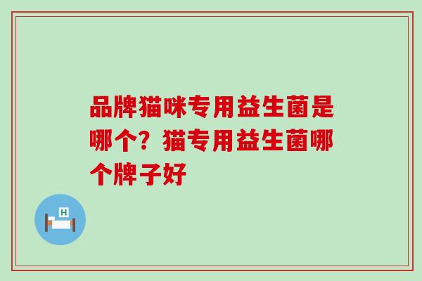 品牌猫咪专用益生菌是哪个？猫专用益生菌哪个牌子好