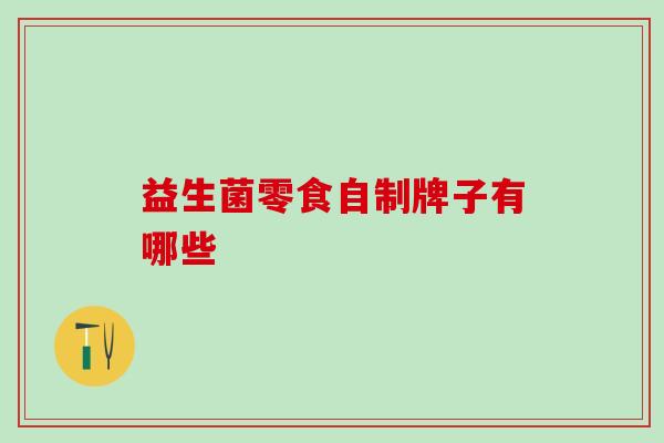 益生菌零食自制牌子有哪些