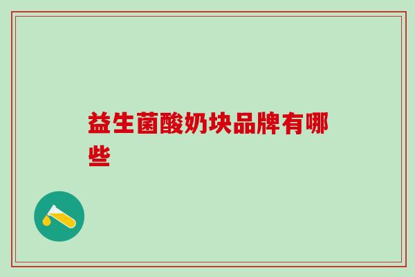 益生菌酸奶块品牌有哪些