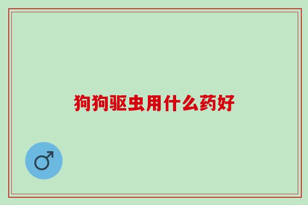 狗狗驱虫用什么药好
