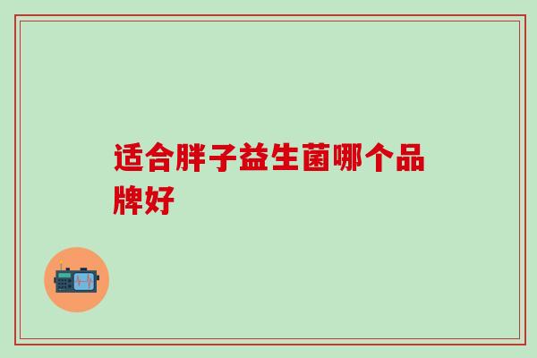适合胖子益生菌哪个品牌好
