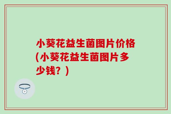 小葵花益生菌图片价格(小葵花益生菌图片多少钱？)