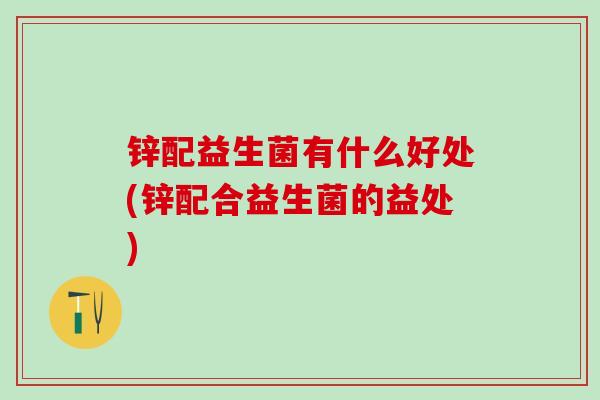 锌配益生菌有什么好处(锌配合益生菌的益处)
