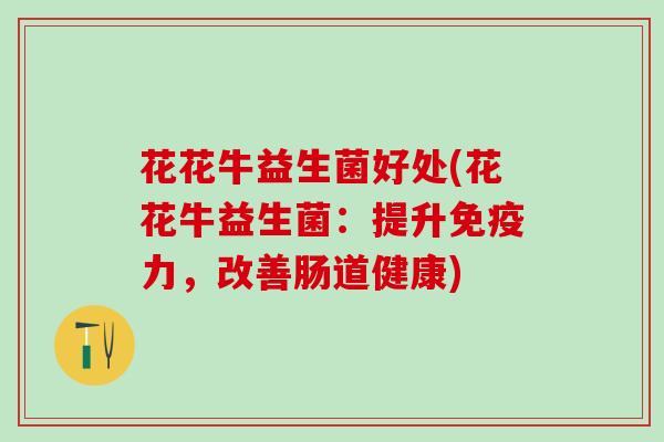 花花牛益生菌好处(花花牛益生菌：提升力，改善肠道健康)