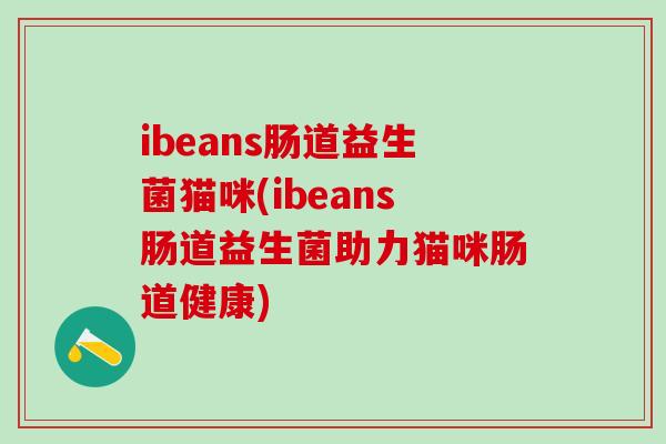 ibeans肠道益生菌猫咪(ibeans肠道益生菌助力猫咪肠道健康)