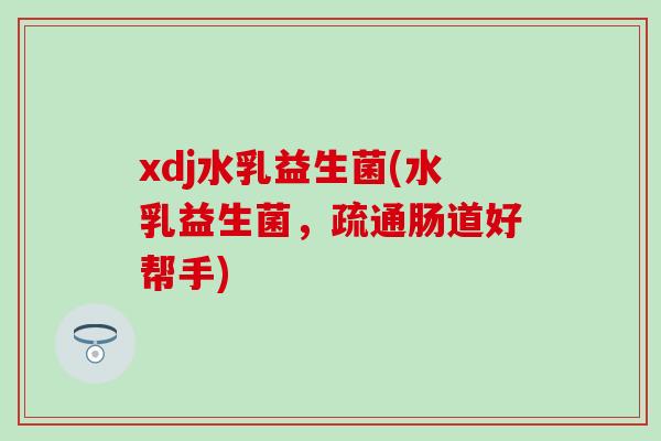xdj水乳益生菌(水乳益生菌，疏通肠道好帮手)
