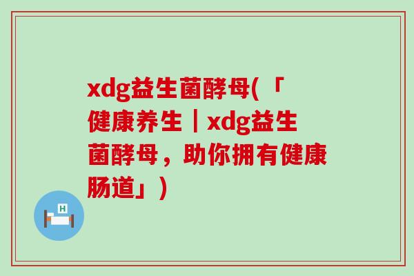 xdg益生菌酵母(「健康养生｜xdg益生菌酵母，助你拥有健康肠道」)