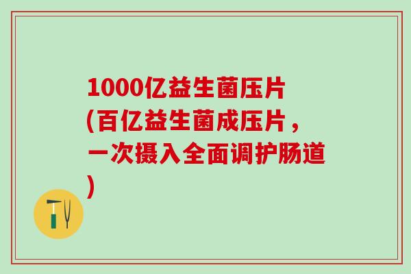 1000亿益生菌压片(百亿益生菌成压片，一次摄入全面调护肠道)