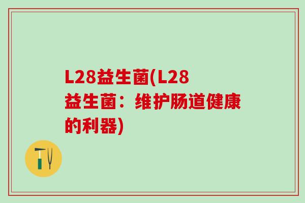 L28益生菌(L28益生菌：维护肠道健康的利器)