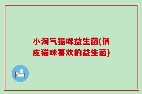 小淘气猫咪益生菌(俏皮猫咪喜欢的益生菌)