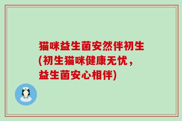 猫咪益生菌安然伴初生(初生猫咪健康无忧，益生菌安心相伴)