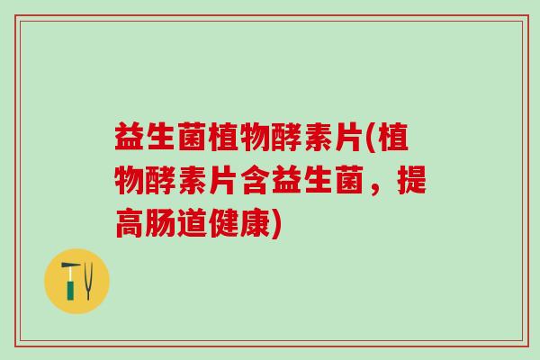 益生菌植物酵素片(植物酵素片含益生菌,提高肠道健康) 益生菌植物酵素片(植物酵素片含益生菌,提高肠道健康)