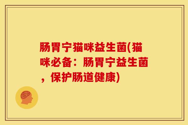 肠胃宁猫咪益生菌(猫咪必备：肠胃宁益生菌，保护肠道健康)