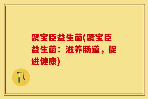 聚宝臣益生菌(聚宝臣益生菌：滋养肠道，促进健康)