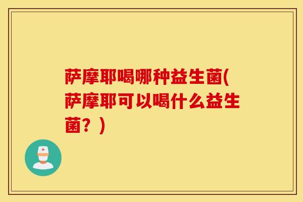 萨摩耶喝哪种益生菌(萨摩耶可以喝什么益生菌？)