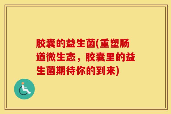 胶囊的益生菌(重塑肠道微生态，胶囊里的益生菌期待你的到来)