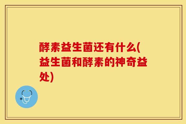 酵素益生菌还有什么(益生菌和酵素的神奇益处)