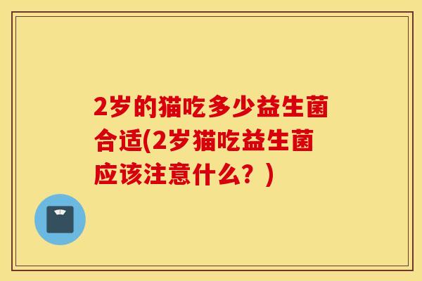 2岁的猫吃多少益生菌合适(2岁猫吃益生菌应该注意什么？)