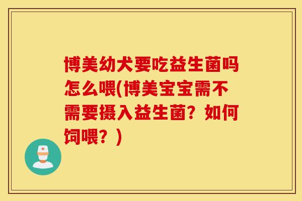 博美幼犬要吃益生菌吗怎么喂(博美宝宝需不需要摄入益生菌？如何饲喂？)