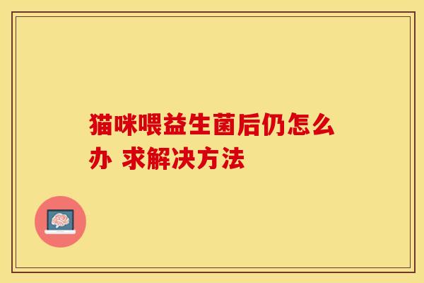 猫咪喂益生菌后仍怎么办 求解决方法