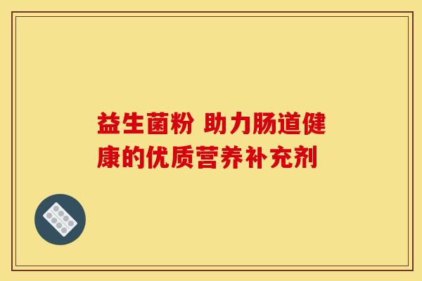 益生菌粉 助力肠道健康的优质营养补充剂