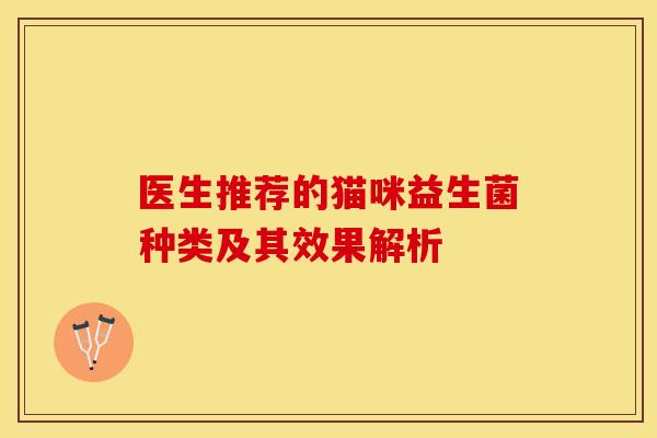 医生推荐的猫咪益生菌种类及其效果解析