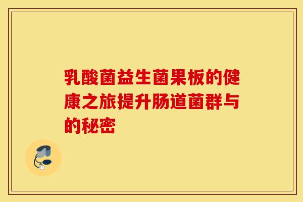 乳酸菌益生菌果板的健康之旅提升肠道菌群与的秘密