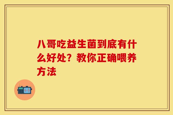 八哥吃益生菌到底有什么好处？教你正确喂养方法