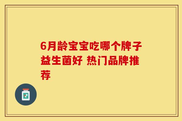 6月龄宝宝吃哪个牌子益生菌好 热门品牌推荐
