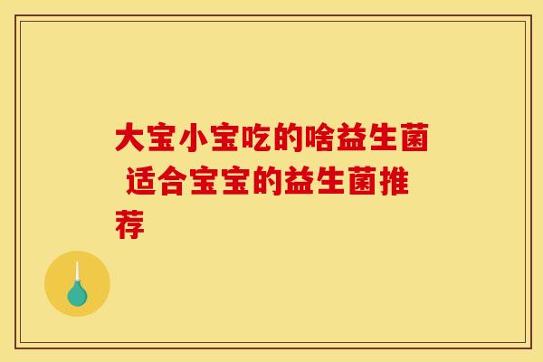大宝小宝吃的啥益生菌 适合宝宝的益生菌推荐