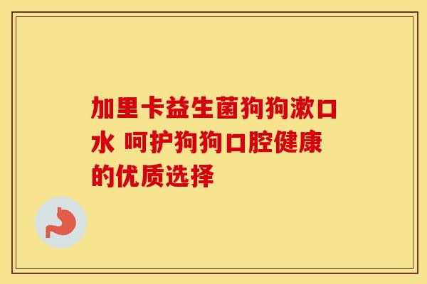 加里卡益生菌狗狗漱口水 呵护狗狗口腔健康的优质选择