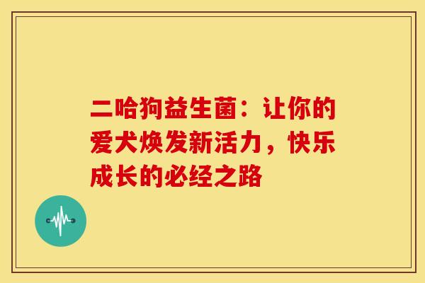 二哈狗益生菌：让你的爱犬焕发新活力，快乐成长的必经之路