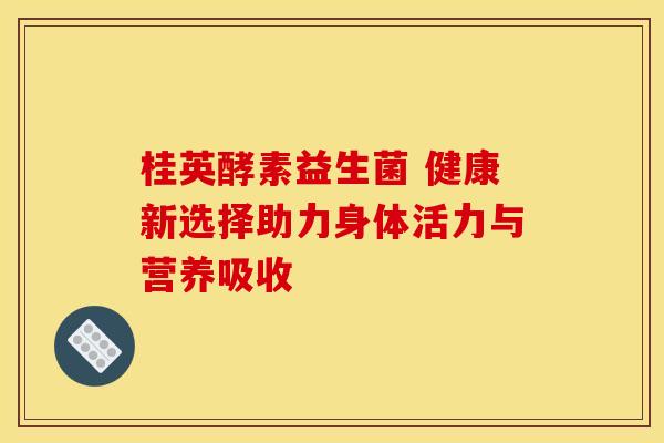 桂英酵素益生菌 健康新选择助力身体活力与营养吸收