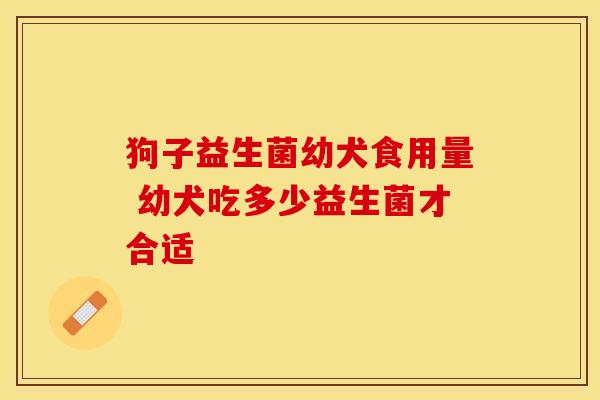 狗子益生菌幼犬食用量 幼犬吃多少益生菌才合适
