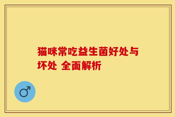 猫咪常吃益生菌好处与坏处 全面解析