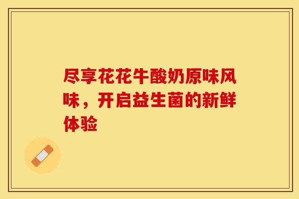 尽享花花牛酸奶原味风味，开启益生菌的新鲜体验