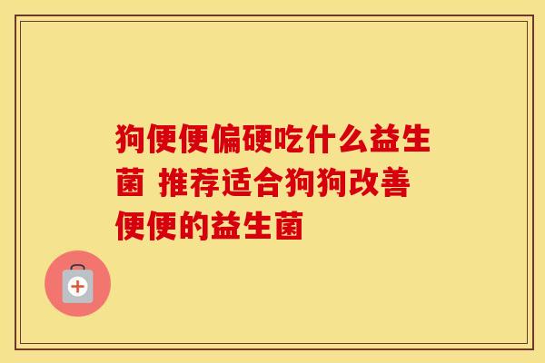 狗便便偏硬吃什么益生菌 推荐适合狗狗改善便便的益生菌